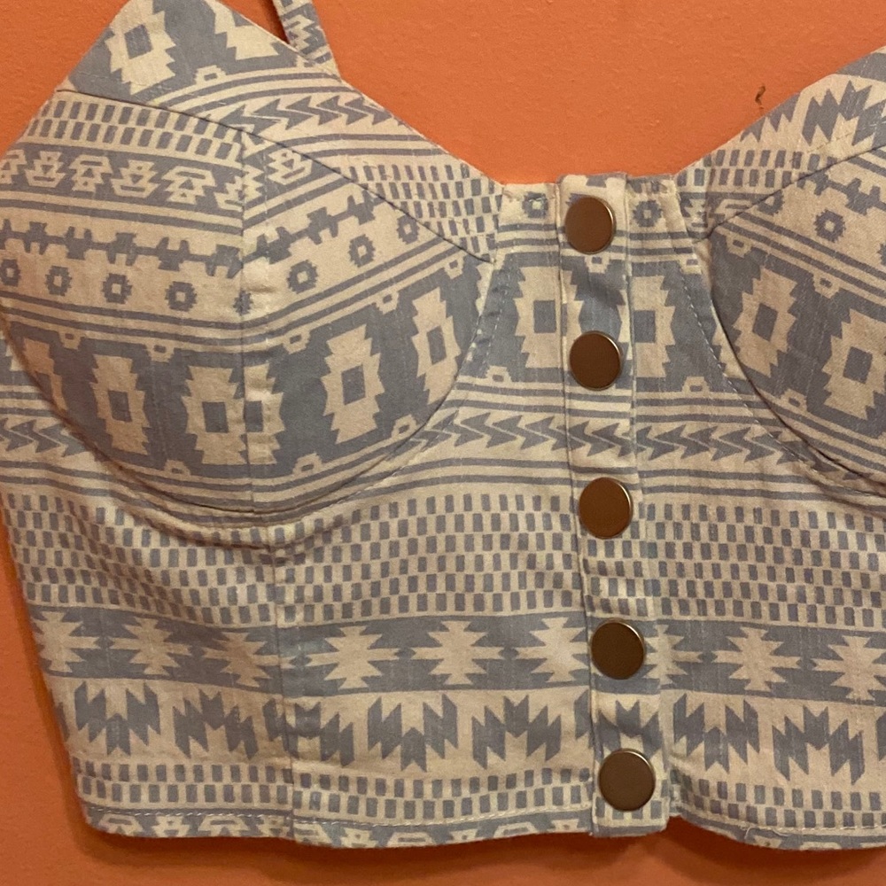 Patterned crop top - Picture 3 of 4